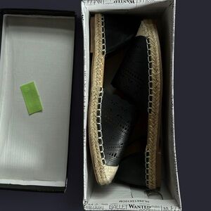 Wanted Black and Cream Women's Espadrilles